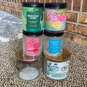 Empty Glass Candle Jars